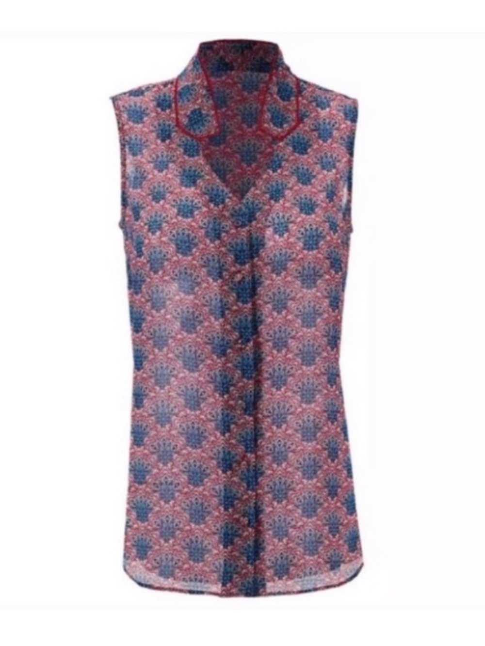 Cabi 3620 Fan Sleeveless Western Blouse Small